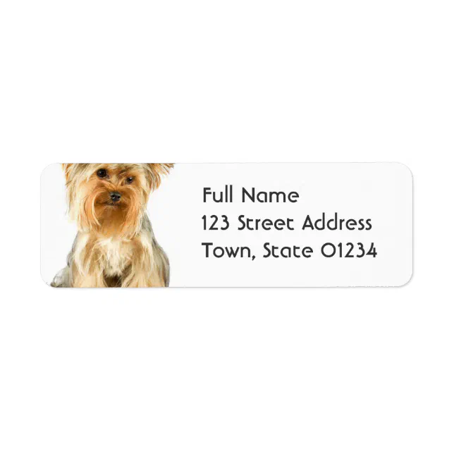 Yorkie Puppy Mailing Labels | Zazzle
