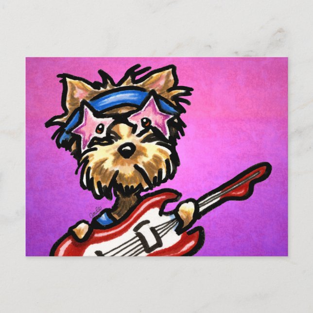 Yorkie Rocker Postcard (Front)