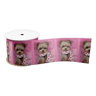 YORKIE SATIN RIBBON