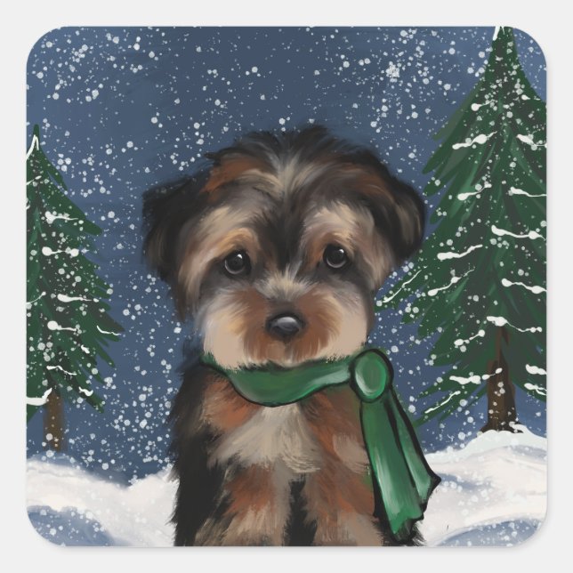 YORKIE              SQUARE STICKER (Front)
