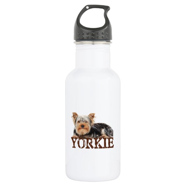 Yorkie Stainless Steel Water Bottle (Front)