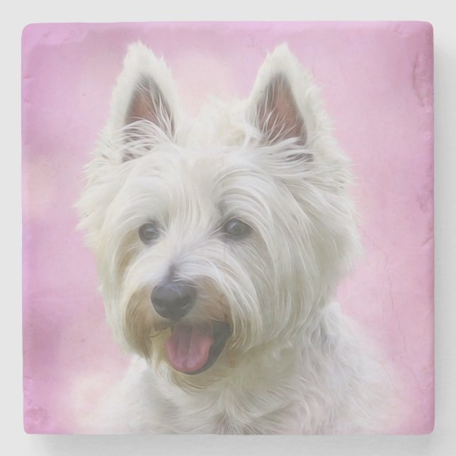 Yorkie Stone Coaster (Front)