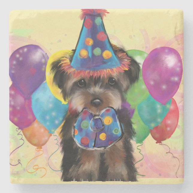 Yorkie Stone Coaster (Front)