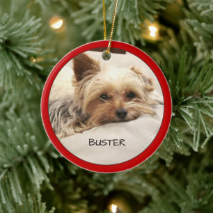Yorkie Terrier Dog Personalized  Ceramic Ornament