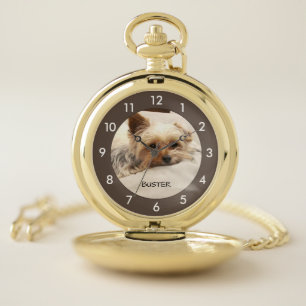 Yorkie Terrier Dog Personalized Pocket Watch