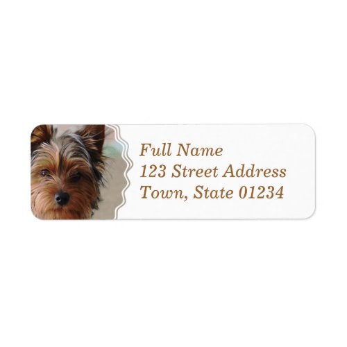 Yorkie Terrier  Mailing Label