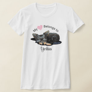 Yorkie Terrier My Heart Belongs T-Shirt