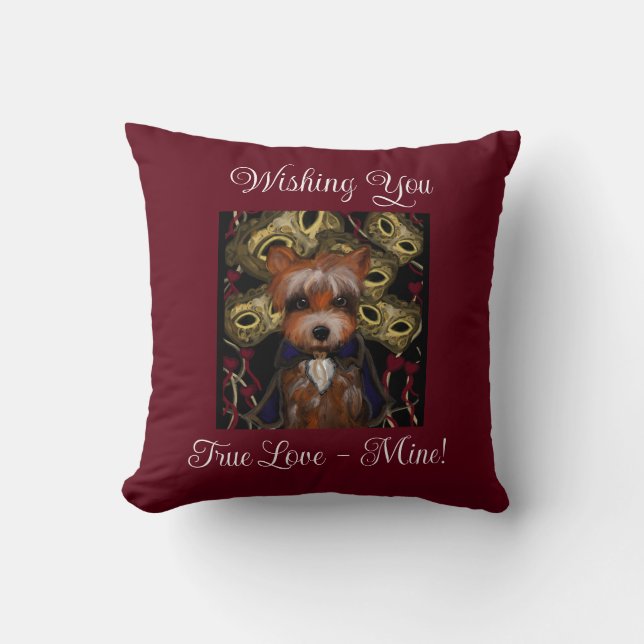 Yorkie   throw pillow (Front)