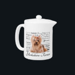 Yorkie Traits Teapot<br><div class="desc">This Yorkshire Terrier teapot is a great gift for any Yorkie lover.</div>