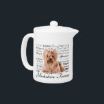 Yorkie Traits Teapot<br><div class="desc">This Yorkshire Terrier teapot is a great gift for any Yorkie lover.</div>