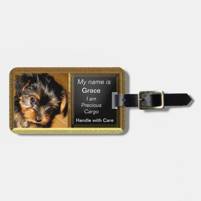 Yorkie Traveler Luggage Tag (Front Horizontal)