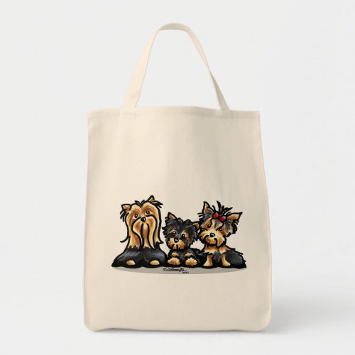 Yorkie Trio Tote Bag