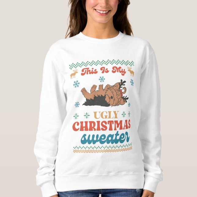 Yorkie Ugly Christmas Sweater (Front)