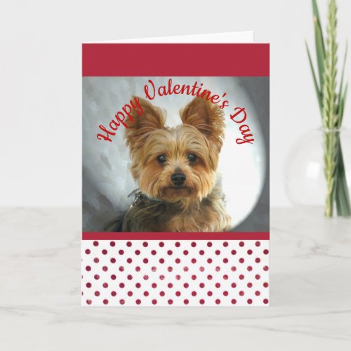 Yorkie Valentine Holiday Card