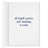Yorkie Wearing Cone of Shame Cards (Inside (Right))