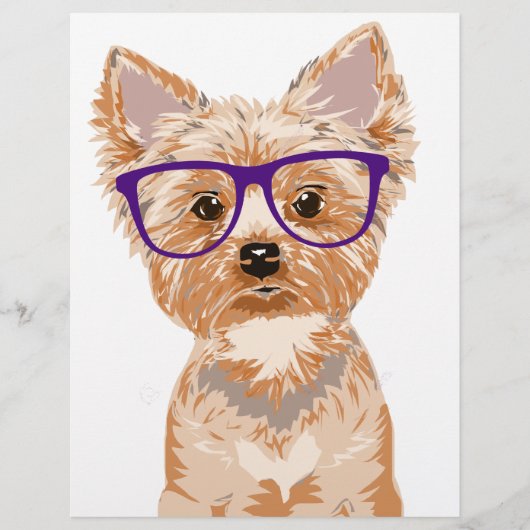 Yorkie Wearing Glasses (Front)