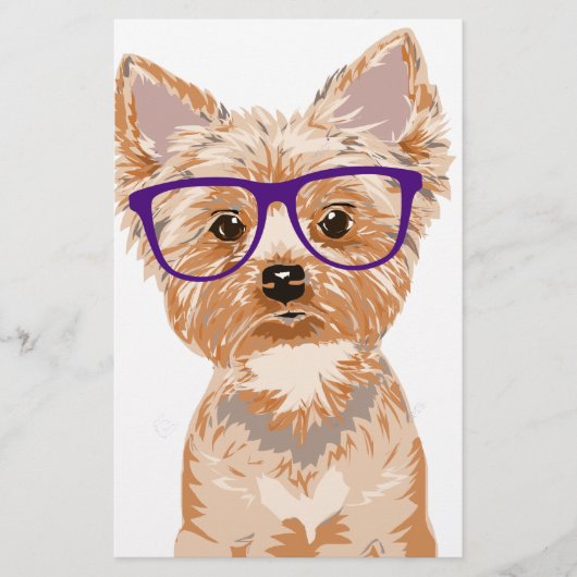 Yorkie Wearing Glasses (Front)