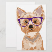 Yorkie Wearing Glasses (Front/Back)