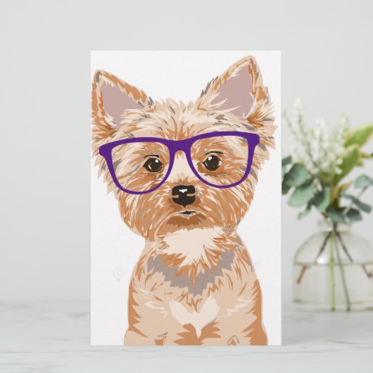 Yorkie Wearing Glasses (Standing Front)