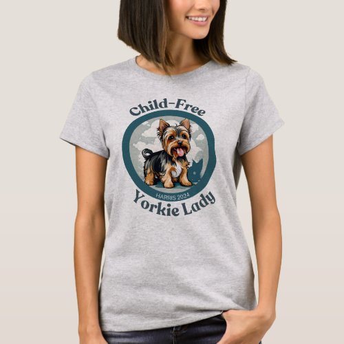 Yorkie White or Grey T_Shirt