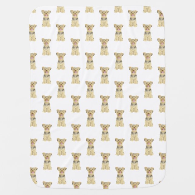 Yorkie Yorkshire Terrier Baby Blanket (Front)