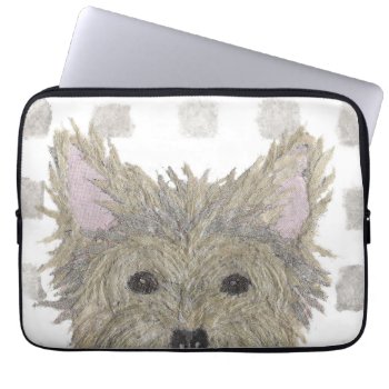 Yorkie  Yorkshire Terrier Dog Art Laptop Sleeve by BlessHue at Zazzle