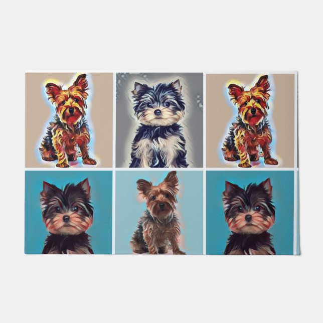 Yorkie Yorkshire Terrier Dog Doormat (Front)