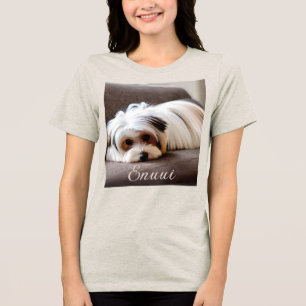 Yorkie, Yorkshire Terrier, Experiencing Ennui Tri-Blend Shirt