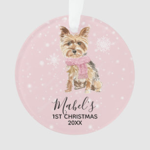 Yorkie Yorkshire Terrier Holiday Christmas Ornament