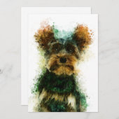 Yorkie / Yorkshire Terrier Pet Portrait 5" x 7" (Front/Back)