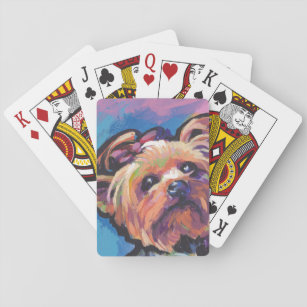 Yorkie Yorkshire Terrier Pop Art Playing Cards