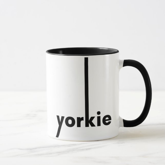 Yorkie Yorkshire Terrier Simple Dog Lover & Owner Mug (Right)