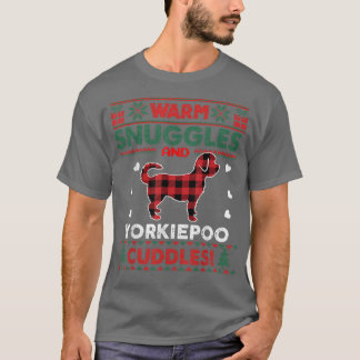 Yorkiepoo Dog Christmas Pajama Dog Ugly Christmas T-Shirt