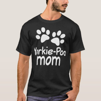 YorkiePoo Mom  Paw Print Pet Tee 