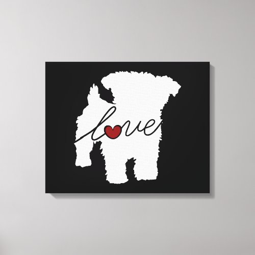 Yorkiepoo Yorkie  Poodle Love Canvas Print