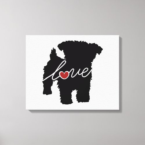 Yorkiepoo Yorkie  Poodle Love Canvas Print