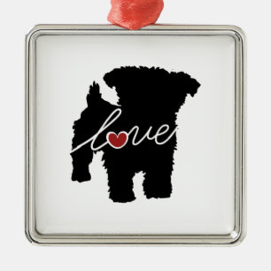 Yorkiepoo (Yorkie / Poodle) Love Metal Ornament
