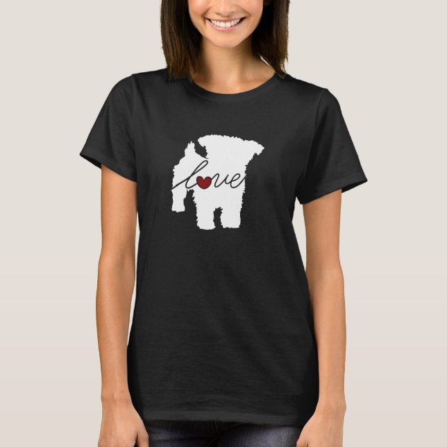 Yorkiepoo (Yorkie / Poodle) Love T-Shirt (Front)