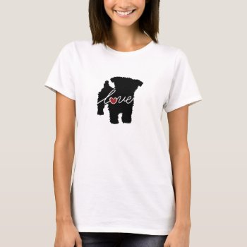 Yorkiepoo (yorkie / Poodle) Love T-shirt by Silhouette_Shop at Zazzle