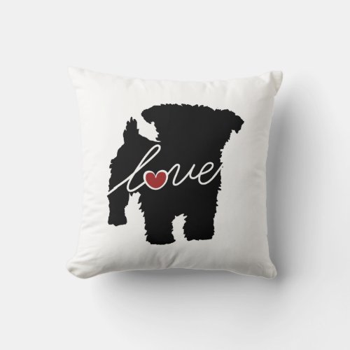 Yorkiepoo Yorkie  Poodle Love Throw Pillow