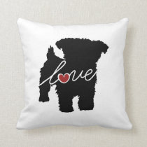 Yorkiepoo (Yorkie / Poodle) Love Throw Pillow