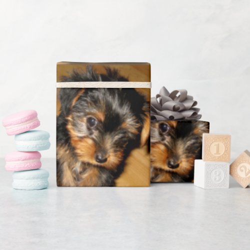 Yorkies First Christmas Wrapping Paper
