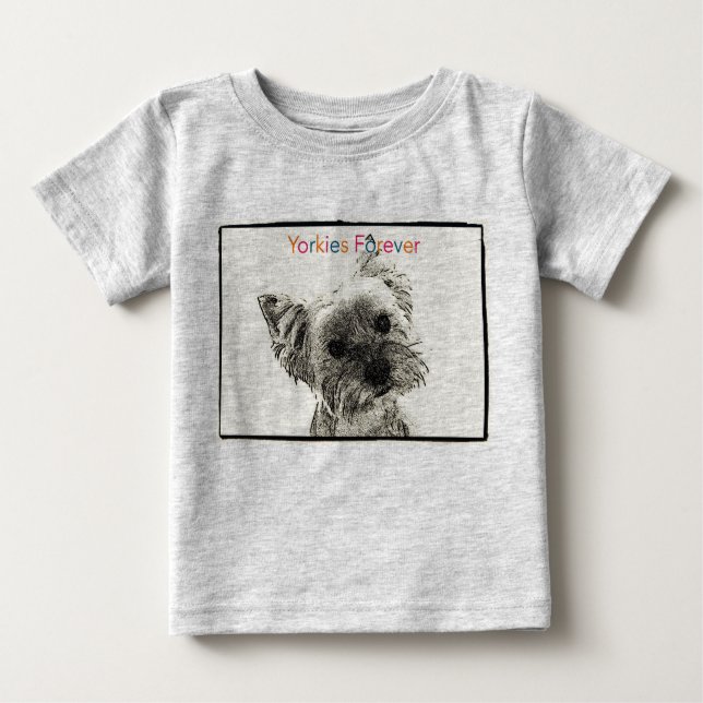 Yorkies Forever Infant Organic Creeper (Front)