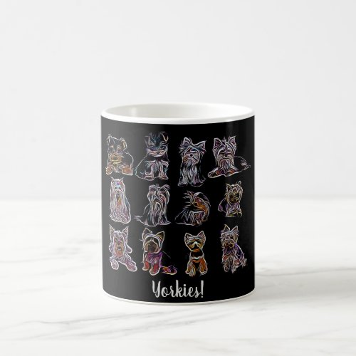 Yorkies of All Types Magic Mug