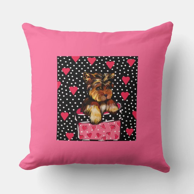 YORKIES THROW PILLOW (Front)