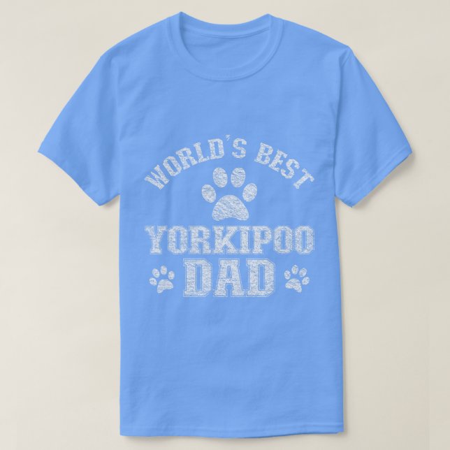 Yorkipoo Dog Dad Worlds Best Yorkipoo Dad  T-Shirt (Design Front)