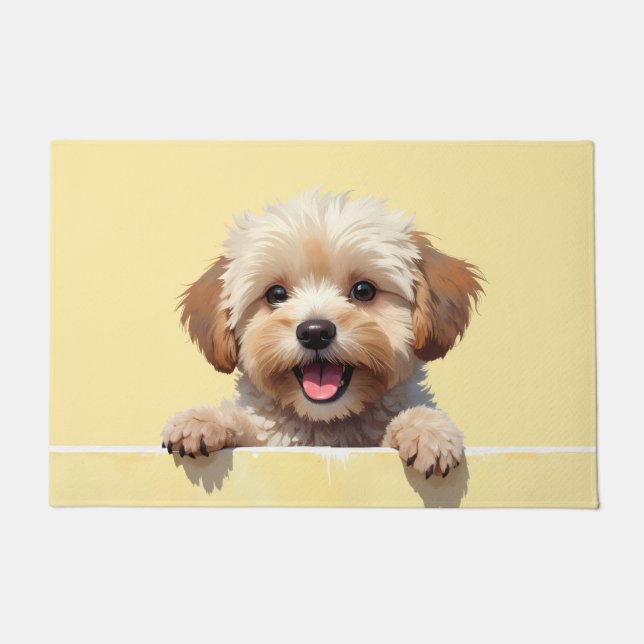 Yorkipoo Dog Doormat Art (Front)