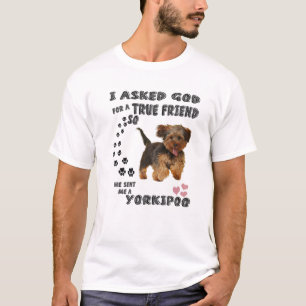 Yorkipoo Dog Quote Mom Yorkiepoo Dad Art, Cute Yor T-Shirt
