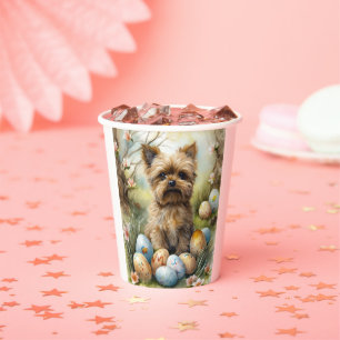 Yorkipoo Dog With Easter Eggs Holiday Paper Cups
