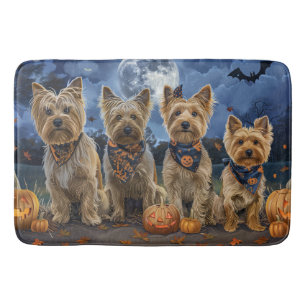 Yorkipoo Halloween Spooky Bath Mat